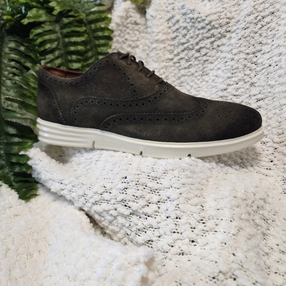 Driver Club USA Men\'s Suede Raleigh Wingtip Sneaker Extra Light, Olive, Size 7 main image 15